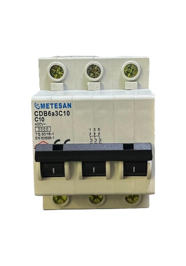 Metesan 3x10a 3ka C Otomatik Sigorta
