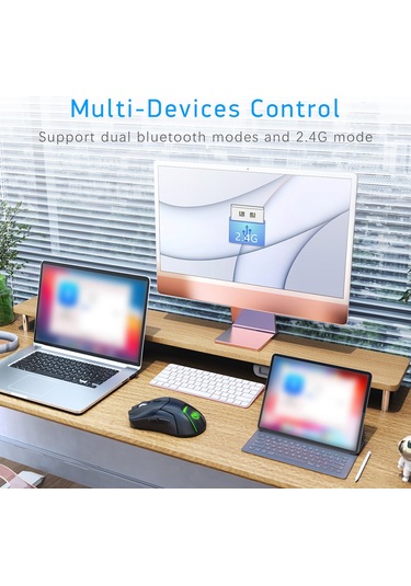 Mufunye Hxsj T40 Kablosuz Oyun Faresi: 4000dpı, Rgb Aydınlatma, Uzun Pil Ömrü, 3 Modlu Bt5.1 Ve 2.4g Bağlantı 001