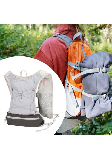 Suntek Kadın Koşu Yeleği Koşucu Sırt Çantası Hidrasyon Gri