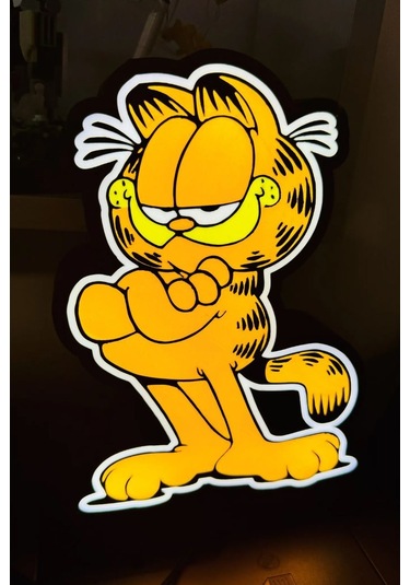 Garfield Tasarımlı Gece Lambası Çok Renkli