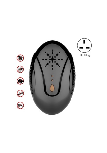 Dc-9007 Ultrasonik Sivrisinek Kovucu Taşınabilir Böcek Kovucu, Stil: Uk Fiş Siyah , Boyut:uk Fiş