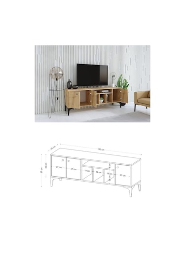 Decormet Luna Tv Sehpası Safir Meşe Diğer