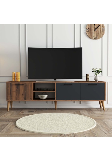 1581 Exxen 180 Cm Ahşap Ayaklı Tv Ünitesi