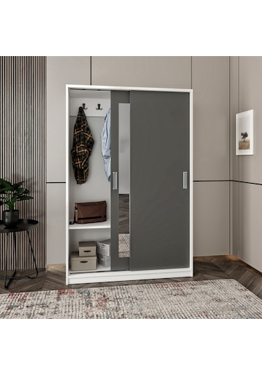 Başak Antrasit Detaylı Dolap