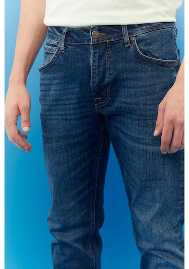 Lee Erkek Luke Slim Fit Düşük Bel Denim Esnek Jean Kot Pantolon L Lacivert
