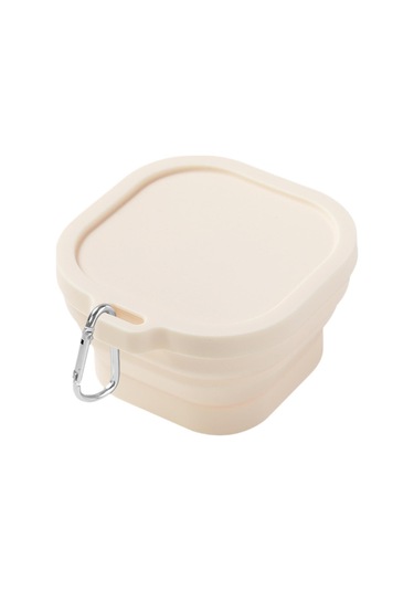 Homyl Katlanabilir Kase Yeniden Kullanılabilir Gıda Saklama Bej Bej