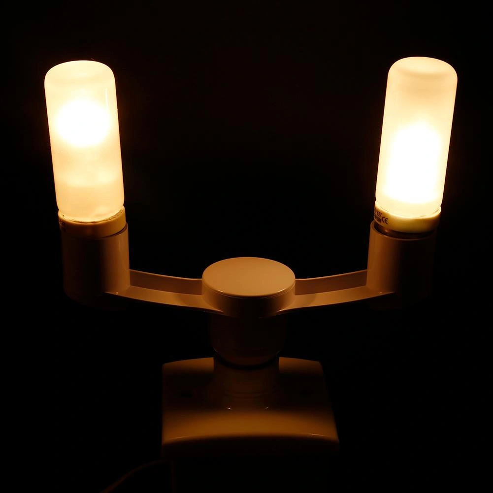 Youmex E27 Çift Başlı Ampul Soketi Adaptörü, Led/enerji Tasarruflu Ampuller İçin, Ateş Engelleme Pc + Bakır Malzeme, 85-285v, Ev/otel/restoran Uygulamalı