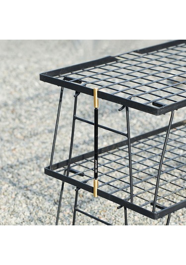 Dolıty Açık Hava Izgara Masa Sabitleme Çubuğu Kamp Masası Siyah Altın Çok Renkli