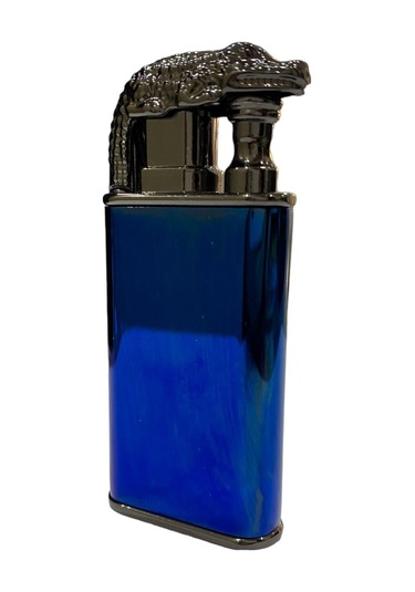 Mavi Timsah Desenli Çift Yanmalı Gazlı Çakmak 109265