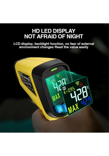 Suofeng Endüstriyel Kızılötesi Termometre - 400-600 C Ölçüm, Temassız, Lcd Ekran, Çok Fonksiyonlu, Yüksek Hassasiyet