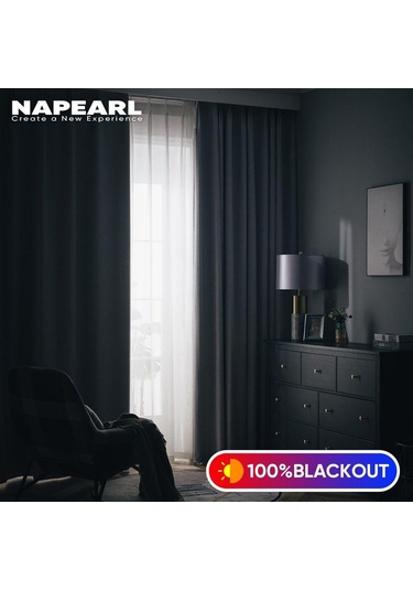 Krem 1 Adet Napearl % 100% Karartma Düz Renk Keten Yatak Odası Pencere Perdesi Modern Halka Tipi Perdeler Oturma Odası Perdesi Ev Dekor İçin W100cm X L200cm Krem
