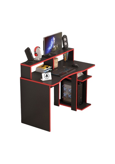 Ada Oyuncu Masası Gamer Masası 120x60 Cm Siyah