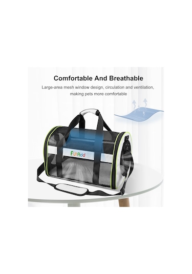 Cbtx Funadd Pet Seyahat Taşıma Çantası Omuz Katlanabilir Tote Çanta Gri