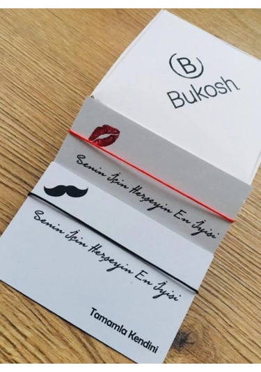 Red String Kırmızı-siyah Ip Çift Bileklik Kırmızı - Siyah