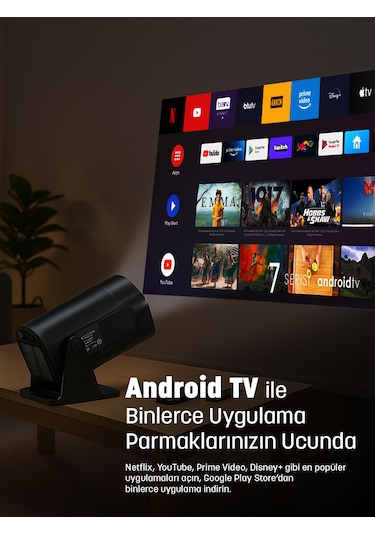 Jeero Hy320 Taşınabilir 4k Projeksiyon Cihazı Türkçe Menü