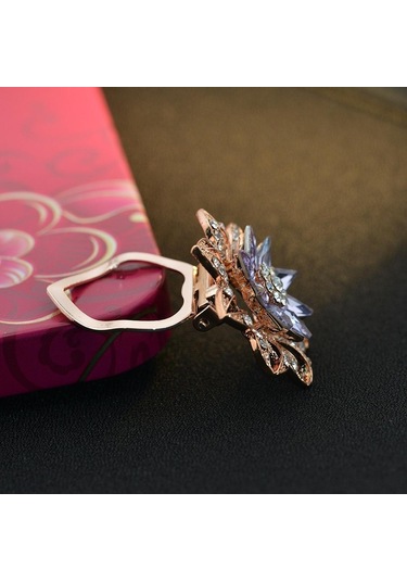 Homyl Charm Lotus Broş Çiçek Pin Kadın Ziyafet Yaka Takı Platin Platin Çok Renkli