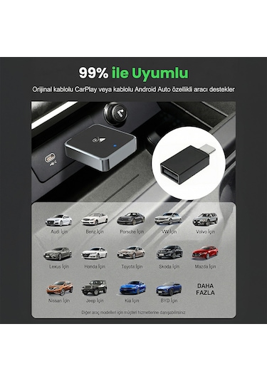 S-lınk Sl-car01, 2in1 Android Ve Apple Uyumlu Cihazlar, Kablosuz Android