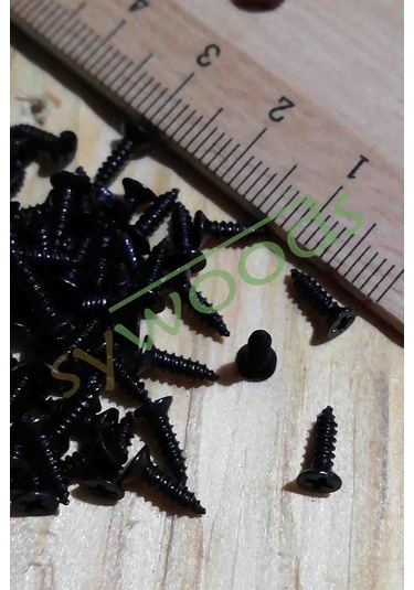 100 Adet 7,5 mm Mini Hobi Vidası Siyah