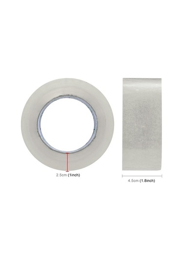 Willowhaven 45mm Genişlik 25mm Kalınlık Şeffaf Beyaz Paket Sızdırmazlık Bandı Rulo Etiket, Evrensel Paketleme Ve Nakliye İçin Uygun Diğer