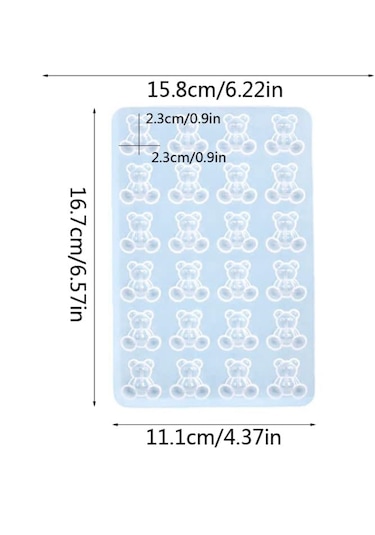 Epoksi Reçine Kristal Döküm Kalıbı Ayıcık Mini Model