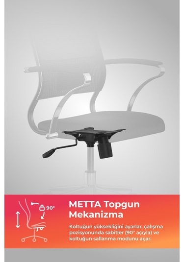 Ergolife Sit Air Ofis Koltuğu Krom Ayaklı, Yükseklik Ayarlı, Fileli, Bilgisayar Sandalyesi -572.5f.1.2a2 Çok Renkli