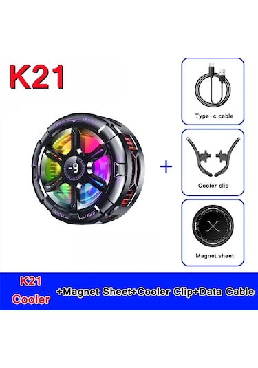 Snapbuy K21 Oyun Soğutucu - Telefon Soğutma Radyatörü, Manyetik/arka Klips