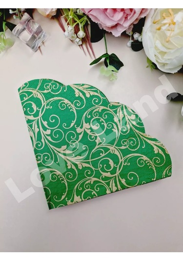 Love Land Kağıt Parti Mendilleri Yeşil 33x33 Cm 12 Adet 234569885 Yeşil