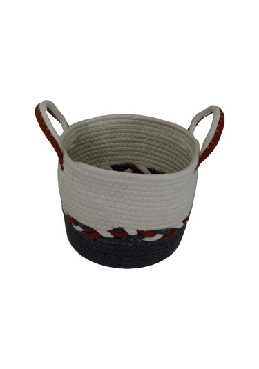 T.concept Çok Amaçlı Pamuk Dokuma Halat Saklama Sepeti Küçük Lacivert