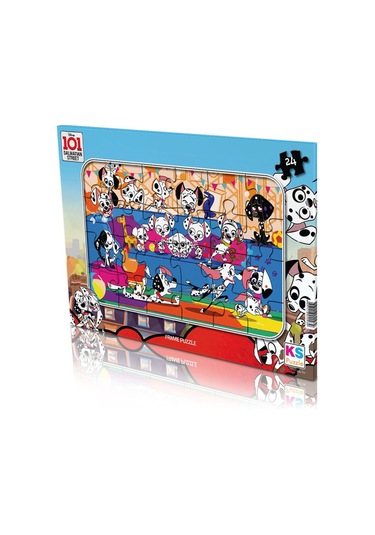 101 Dalmation 24 Parça Frame Puzzle.