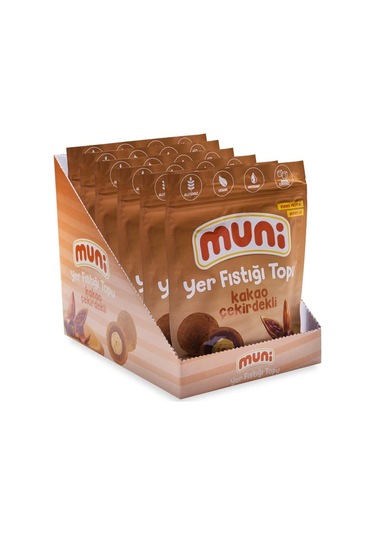 Muni Kakao Çekirdekli Yer Fıstığı Topu 6 x 80 G