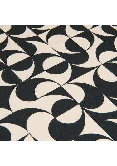 Just Home Elegant Puf - Siyah / Beyaz - 42x37x37 Cm Siyah / Beyaz