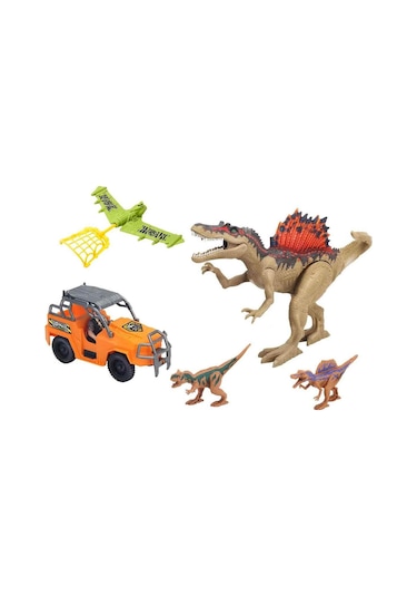 Sunman Oyuncak Dino Valley T-rex Attack Oyun Seti - Kahverengi Standart