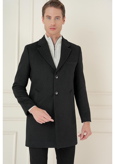 Plt 084 Siyah Klasik Palto Siyah