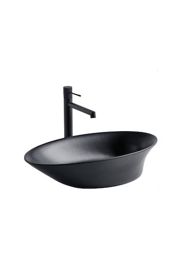 Lena - Tezgah Üstü Porselen Lavabo Siyah Outlet - Eh-4610ms- Diğer