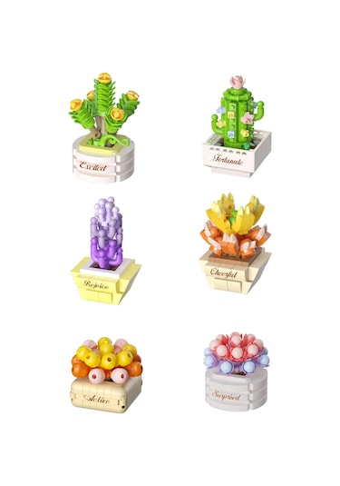 Sürpriz Saksı Çiçekleri Sukulent Serisi 3d Puzzle - 1 Adet