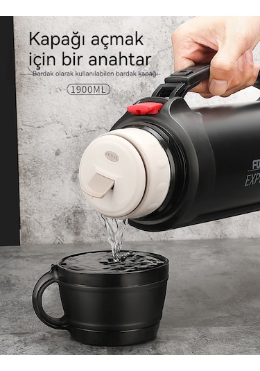 Büyük Kapasite Çıkışındaki Yolculuklardaki Saldırı Bardağı - Siyah