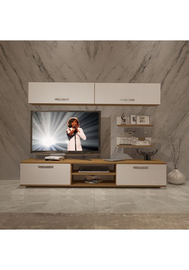 Decoraktiv Eko 5 Mdf Dvd Tv Ünitesi Tv Sehpası Pera - Beyaz