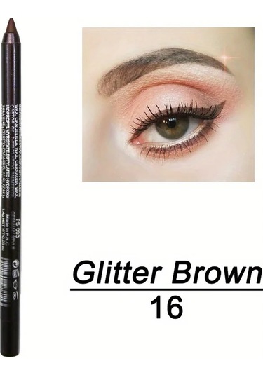 Bulaşmaya Dayanıklı Parlaklık Suya Dayanıklı Eyeliner Kalemi - Uzun Ömürlü, 16 Dark Topaz