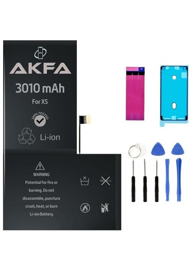 Akfa Apple Uyumlu iPhone  Xs Telefon Batarya- 3010 Mah Tamir Seti Model:dhpr1356