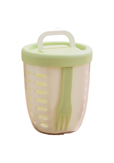 Yaozixa Taşınabilir Meyveli Yoğurt Kasesi - Pratik Kahvaltı Ve Hafif Öğün İçin Kapaklı Yeşil