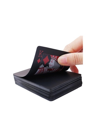 Siyah İskambil Kağıdı Plastik Su Geçirmez Oyun Kağıdı Cin954kr