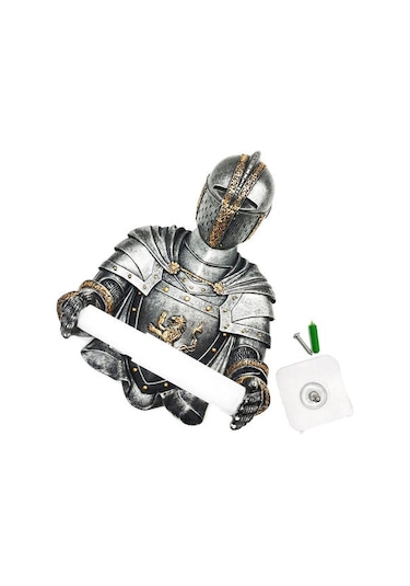 Knight Roma Asker Doku Tutucu Stil Duvar Asılı Yaratıcı Mutfak Rulo Kağıt Doku Kutusu Tuvalet Rulo Standı Kağıt Tutucular Gümüş Altın