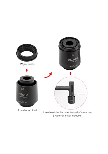 Kosona Dağ Bisikleti Amortisör Ön Fıçısı 32mm Toz/yağ Mermeri + Köpük Halka Seti İle 4'lü Kurulum Aracı Çok Renkli