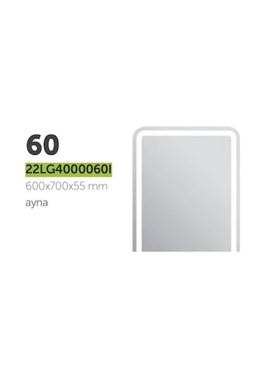 Isvea - Eleganza 60 Cm Ledli Ayna Outlet - 22lg4000060ı- 6438248