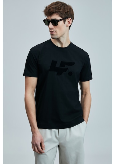 Lufian Erkek T Shirt 111020243 Siyah Siyah