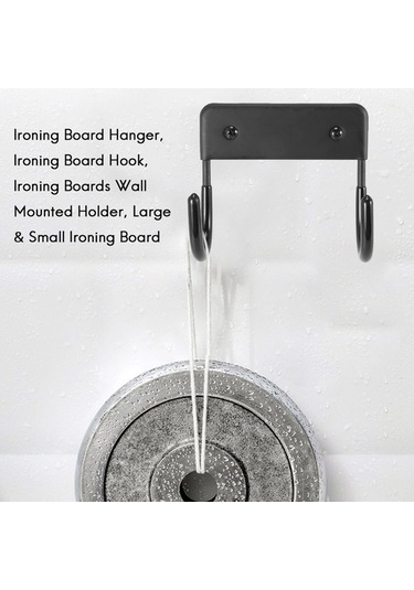 Dancemonkey Ütü Masası Tutucu Askısı, Kancası, Siyah Altın Mat Küçük, Ev Dekorasyonu İçin Altın