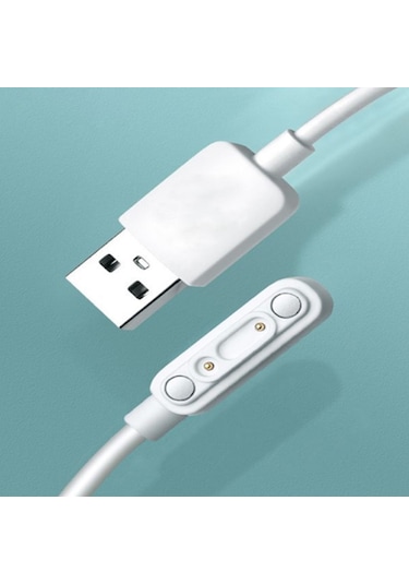 Ally 8X P1 M1 Se5 Akıllı Çocuk Saati Manyetik Şarj Cihazı Kablos-Beyaz