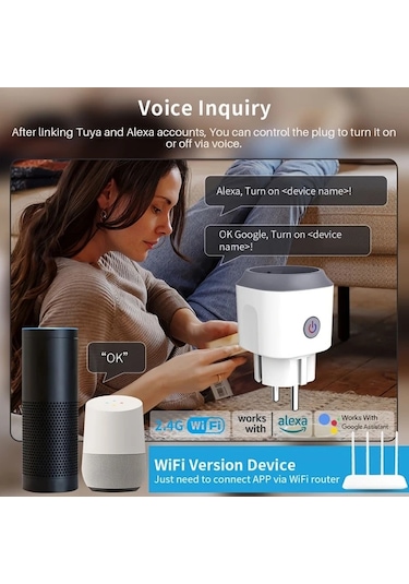 Motion003 Elivco Tuya Wifi Akıllı Priz Elc-sp01 16a Ab Fişi 110v220v Uygulama Kontrolü Wi-f