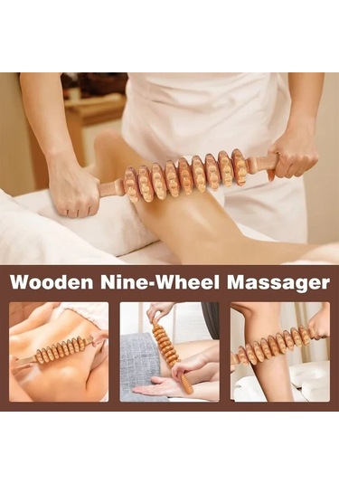 Ahşap Terapi Masaj Aleti Maderoterapia Kiti Anti-selülit Masaj Altın