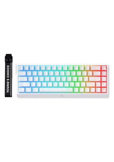 Mchose Ace68 E-sport White Topographic %65 Hall Effect Uranus Man